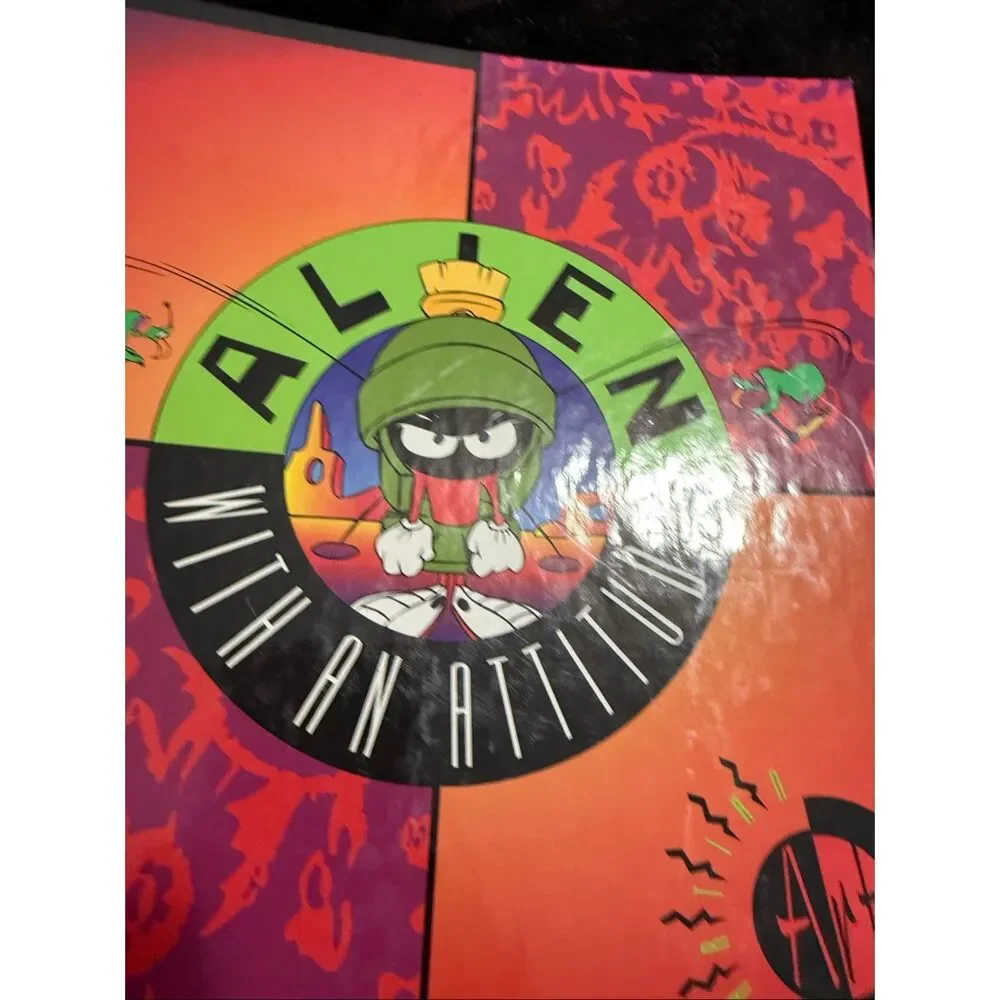 Vintage Looney Tunes School Folder Stuart Hall Marvin the Martian 1990